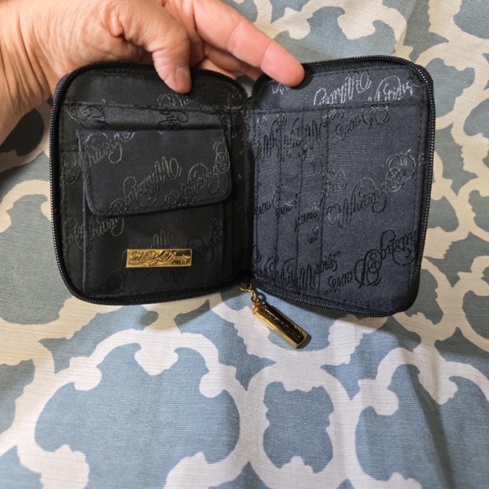 NEW Whiting and Davis Sequin wallet  gold - Picture 2 of 4